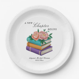 New Chapter Begins Floral Bridal Shower Pappteller