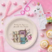 New Chapter Begins Floral New Beginnings Pappteller (Party)