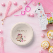 New Chapter Begins Romantic Book Theme Floral Pappteller (Party)