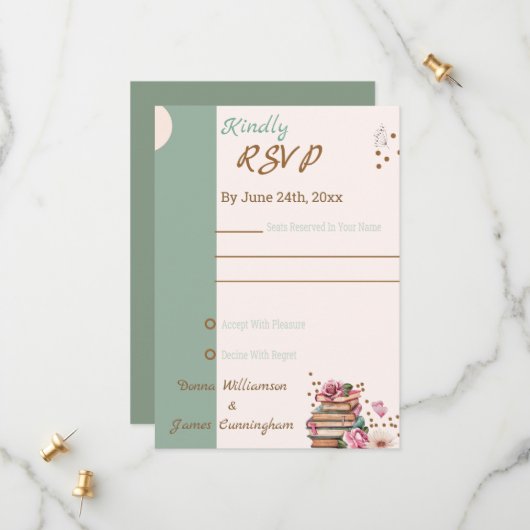  New Chapter Begins RSVP Card Save The Date (Vorderseite/Rückseite Beispiel)