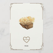 New Chapter Begins Soon, Golden Book Baby Shower Einladung (Rückseite)