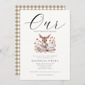 New Chapter Begins Storybook Floral Baby Shower Einladung (Vorne/Hinten)