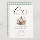 New Chapter Begins Storybook Floral Baby Shower Einladung (Vorne/Hinten)