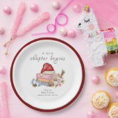 New Chapter Begins Winter Floral Baby Shower  Pappteller (Party)