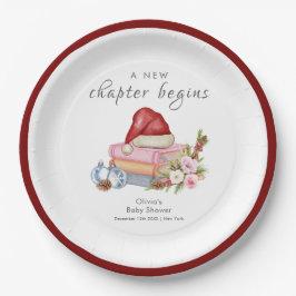 New Chapter Begins Winter Floral Baby Shower  Pappteller