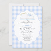 New Chapter Blue Book Baby Shower Invite Einladung (Vorderseite)