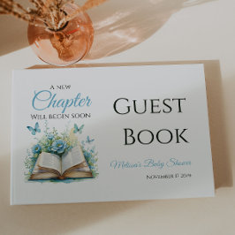 New Chapter Blue Boy Brunch StoryBook Baby Shower Gästebuch