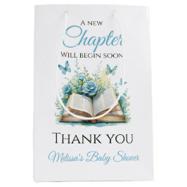 New Chapter Blue Boy Brunch StoryBook Baby Shower Mittlere Geschenktüte