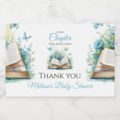 New Chapter Blue Boy Brunch StoryBook Baby Shower Schaumweinetikett (Einzelnes Label)