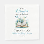 New Chapter Blue Boy Brunch StoryBook Baby Shower Serviette (Vorderseite)