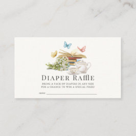 New Chapter Book Baby Shower Diaper Raffle Ticket Begleitkarte