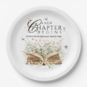 New Chapter Book Theme bridal shower Pappteller (Vorderseite)