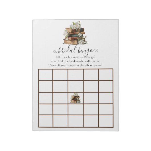 New Chapter Bridal Shower Bingo Notizblock (Rotiert)