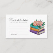 New Chapter Bridal shower Date night ideas  Begleitkarte (Vorderseite)