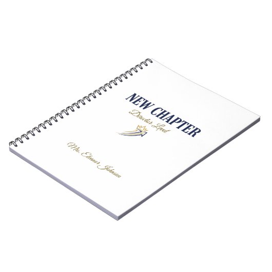 New Chapter Director Level Personalized Notizblock (Linke Seite)