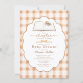 New Chapter Neutral Book Baby Shower Invite Einladung (Vorderseite)