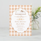 New Chapter Neutral Book Baby Shower Invite Einladung (Stehend Vorderseite)