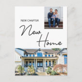 New Chapter New Home Family Custom Photo and House Postkarte (Vorderseite)