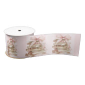 New Chapter Pink Bow Stripes Baby Shower Satinband (Spule)