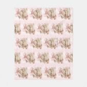 New Chapter Pink Bow Stripes Fleecedecke (Vorderseite)