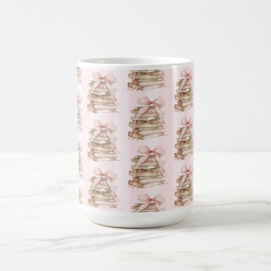 New Chapter Pink Bow Stripes Kaffeetasse (Mittel)