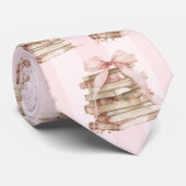 New Chapter Pink Bow Stripes Krawatte (Gerollt)