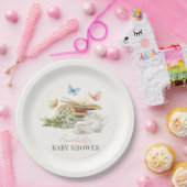 New Chapter Tea Set Butterflies Book Baby Shower Pappteller (Party)