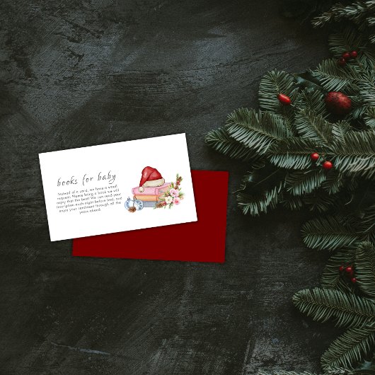 New Chapter Winter Floral Books For Baby Shower  Begleitkarte