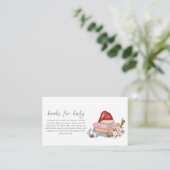 New Chapter Winter Floral Books For Baby Shower Begleitkarte (Stehend Vorderseite)