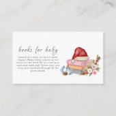 New Chapter Winter Floral Books For Baby Shower Begleitkarte (Vorderseite)