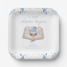 New Chapter Winter Floral Snowball Baby Shower Pappteller