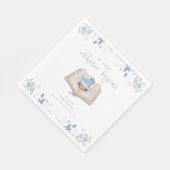 New Chapter Winter Floral Snowball Baby Shower  Serviette (Ecke)