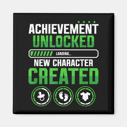 New Character D Gamer Pregnancy Announcement  Magnet (Vorne)