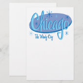 NEW-Chicago-Retro Briefpapier (Vorne/Hinten)