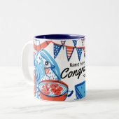 New Citizen Gift - American Patriotic USA Zweifarbige Tasse (Vorderseite Links)