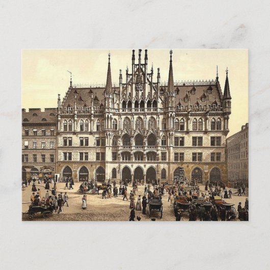 New City Hall, München, Bayern, Deutschland, klass Postkarte (Vorderseite)