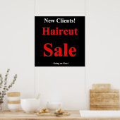 New Clients Haircut Sale Poster Matte (Küche)