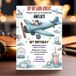 New Cloud 9 Fly Niedlich Sky Joy Flugzeug 1. Gebur Einladung