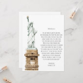 New Colossus Liberty Gedicht Gruß Karte (Vorderseite/Rückseite Beispiel)