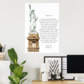 New Colossus Liberty Gedicht Poster (Heimbüro)