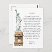 New Colossus Liberty Statue Postkarte (Vorne/Hinten)
