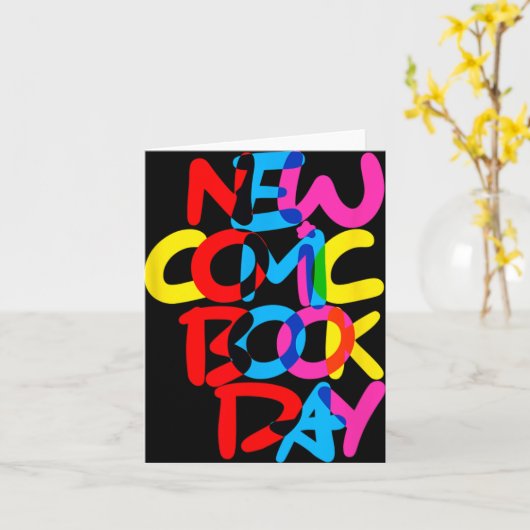 New Comic Book Day (overlap)  Karte (Gelbe Blume)