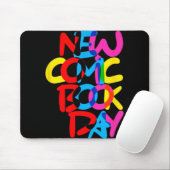 New Comic Book Day (overlap) Mousepad (Mit Mouse)