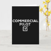 New Commercial Pilot Check Box Gift  Karte (Gelbe Blume)