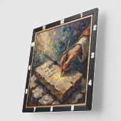 New Covenant: Law Inscribed Quadratische Wanduhr (Winkel)