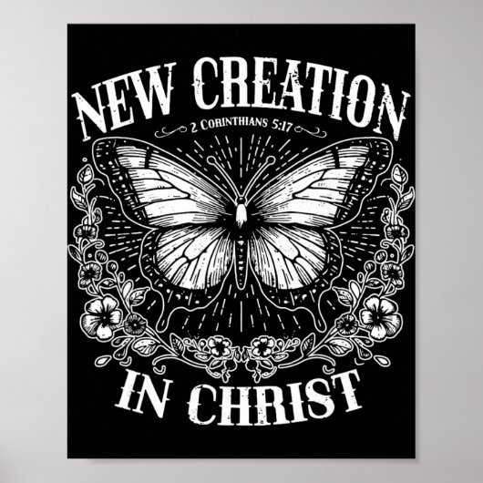 New Creation In Christ, Boho Christian, Western Fa Poster (Vorne)