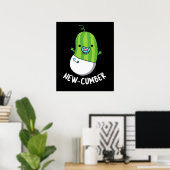 New cumber Funny Veggie Cucumber Pun Dark BG Poster (Heimbüro)