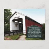 New Cumberland Covered Bridge Plaque Postkarte (Vorderseite)