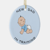 New Dad Boy Keramikornament (Rechts)