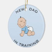 New Dad Boy Keramikornament (Links)